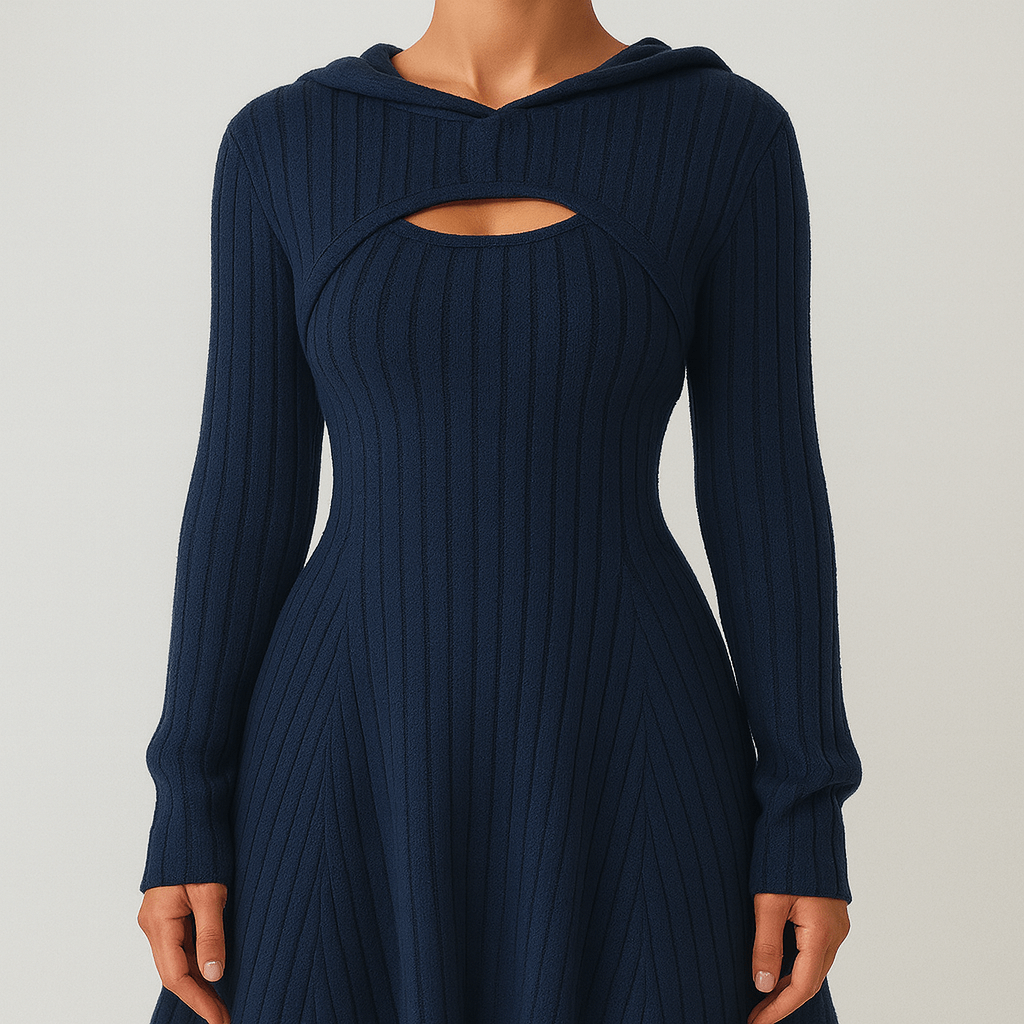 Rosgrove | Women - Sweater Dress - Ribbed Cutout Style