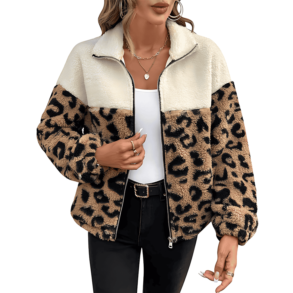 Rosgrove | Women - Teddy Jacket - Leopard Print Style