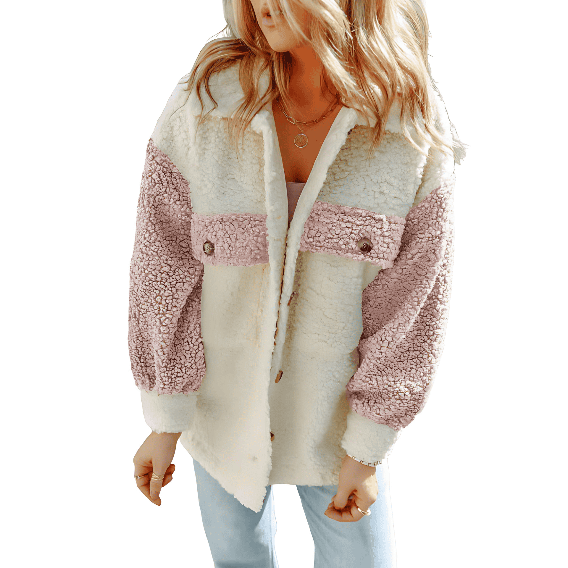 Rosgrove | Women - Teddy Jacket with Contrast Sleeves