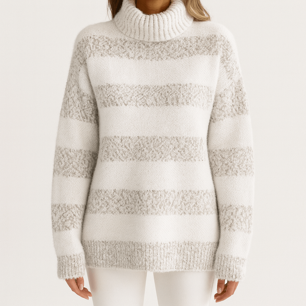Rosgrove | Women - Turtleneck Pullover Sweatshirt - Plush Knit
