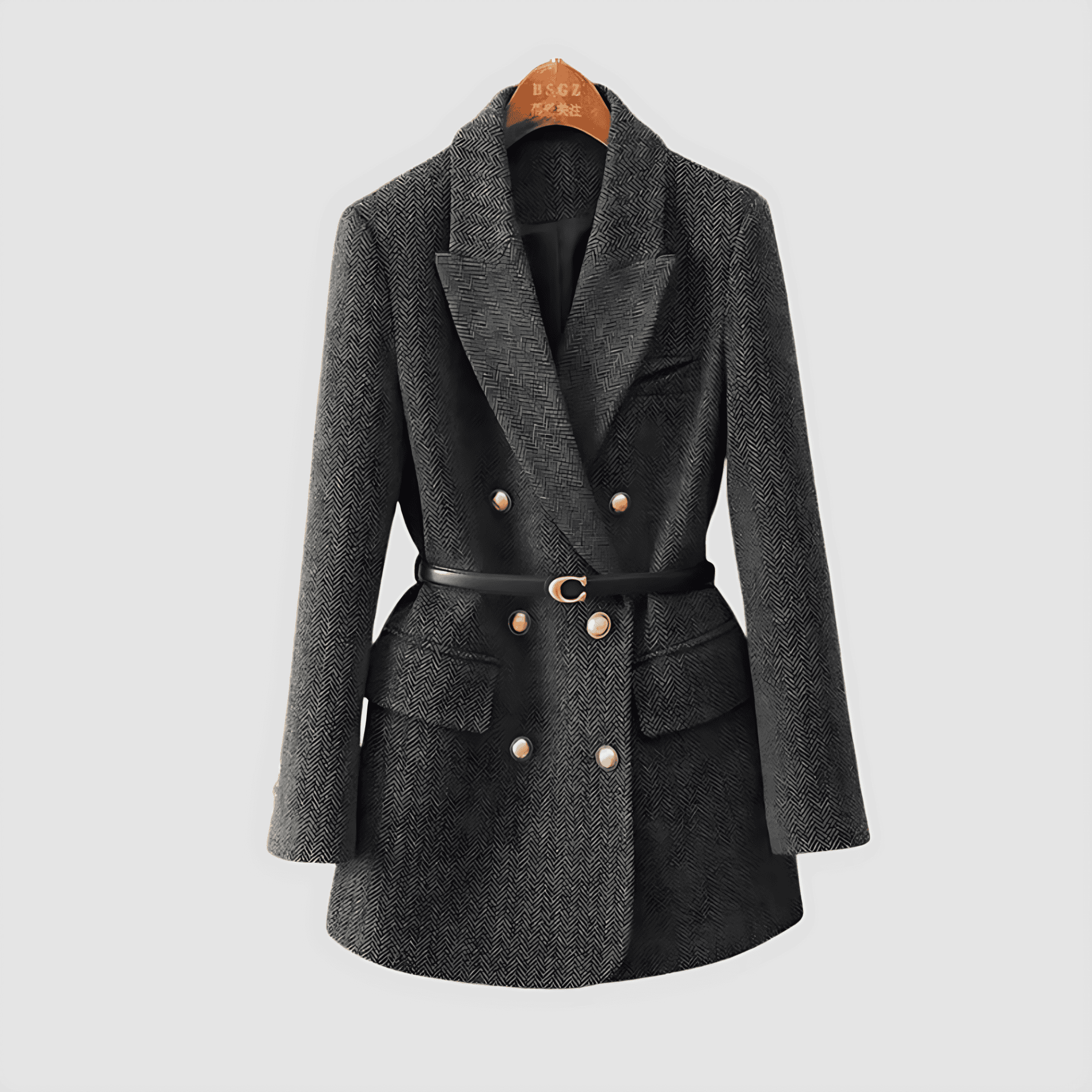 Rosgrove | Women - Tweed Blazer Coat - Double-Breasted & Belted