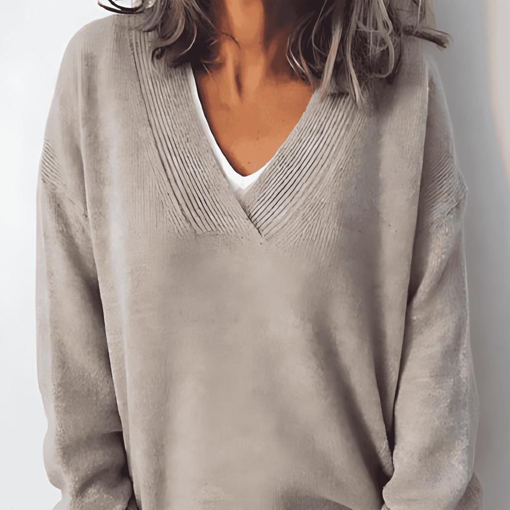 Rosgrove | Women - V-Neck Jumper – Oversized Fit