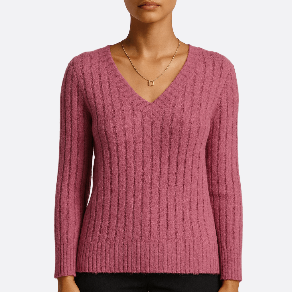 Rosgrove | Women - V-Neck Winter Sweatshirt - Cozy Style