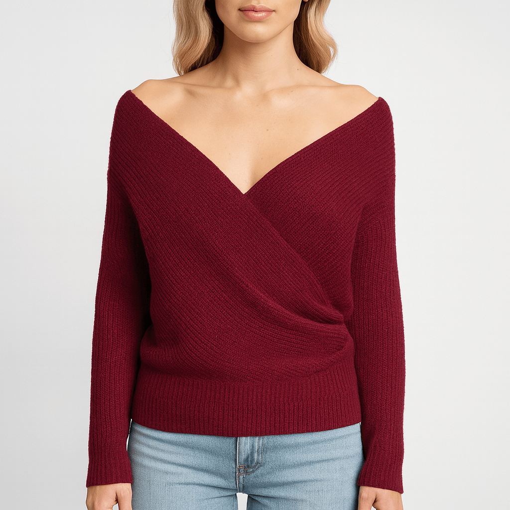 Rosgrove | Women - V-Neck Wrap Jumper - Casual Fit