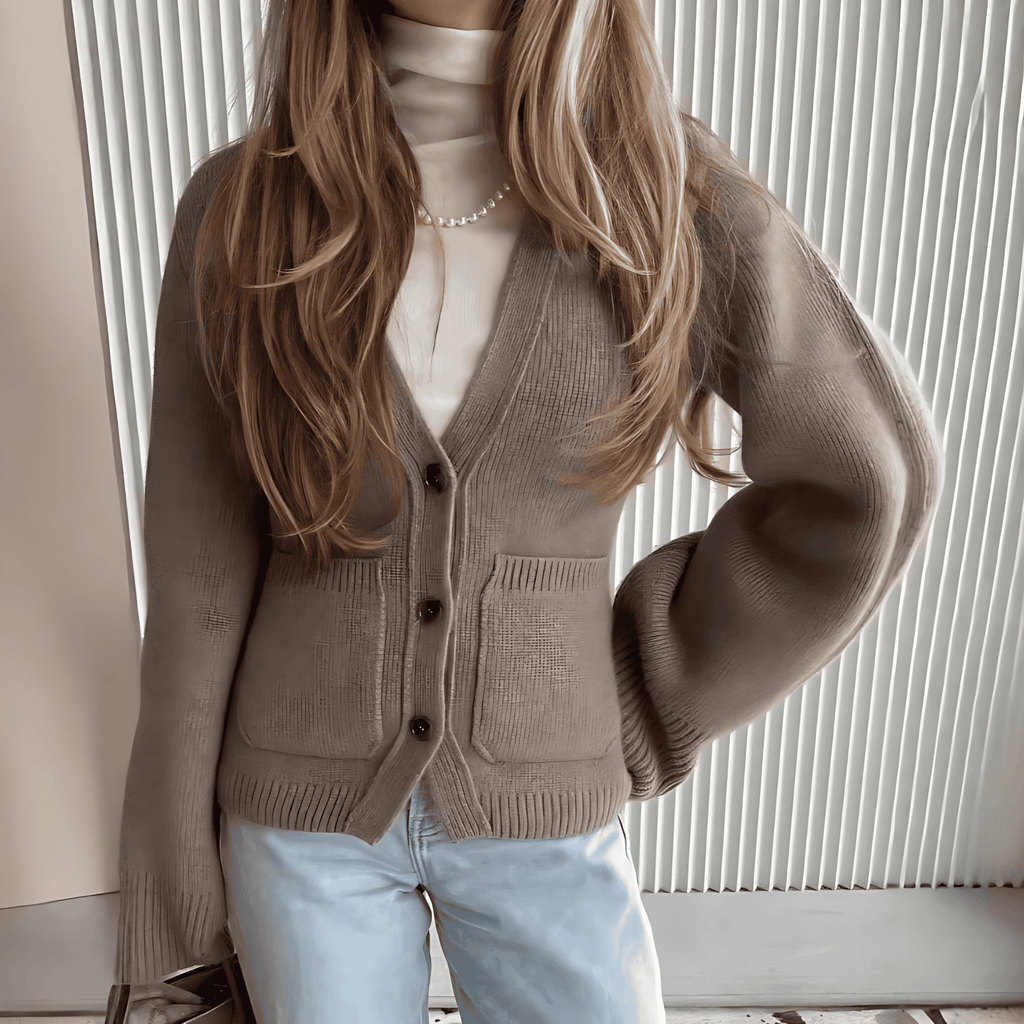 Rosgrove | Women - Voluminous Sleeves Cardigan with Pockets