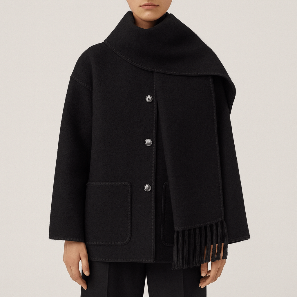 Rosgrove | Women - Warm Wrap Collar Winter Coat - Loose Style
