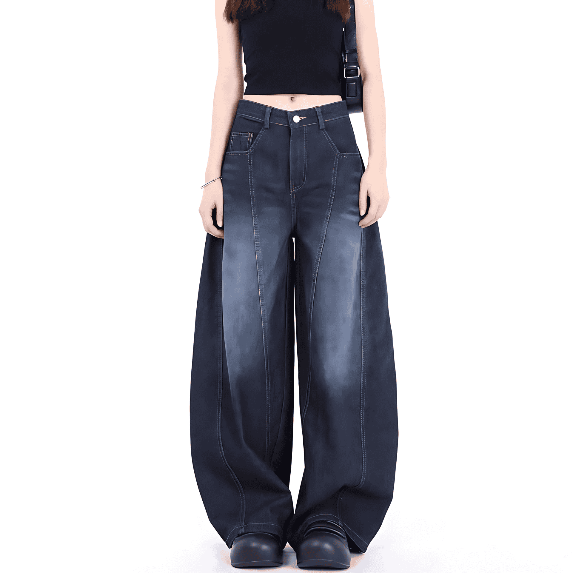 Rosgrove | Women - Wide-Leg Denim Trousers - High-Waisted