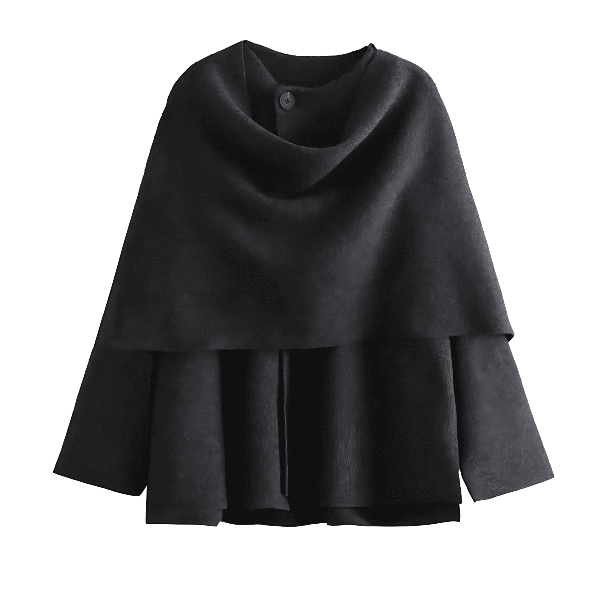 Rosgrove | Women - Wool Cape Jacket - Asymmetric Style