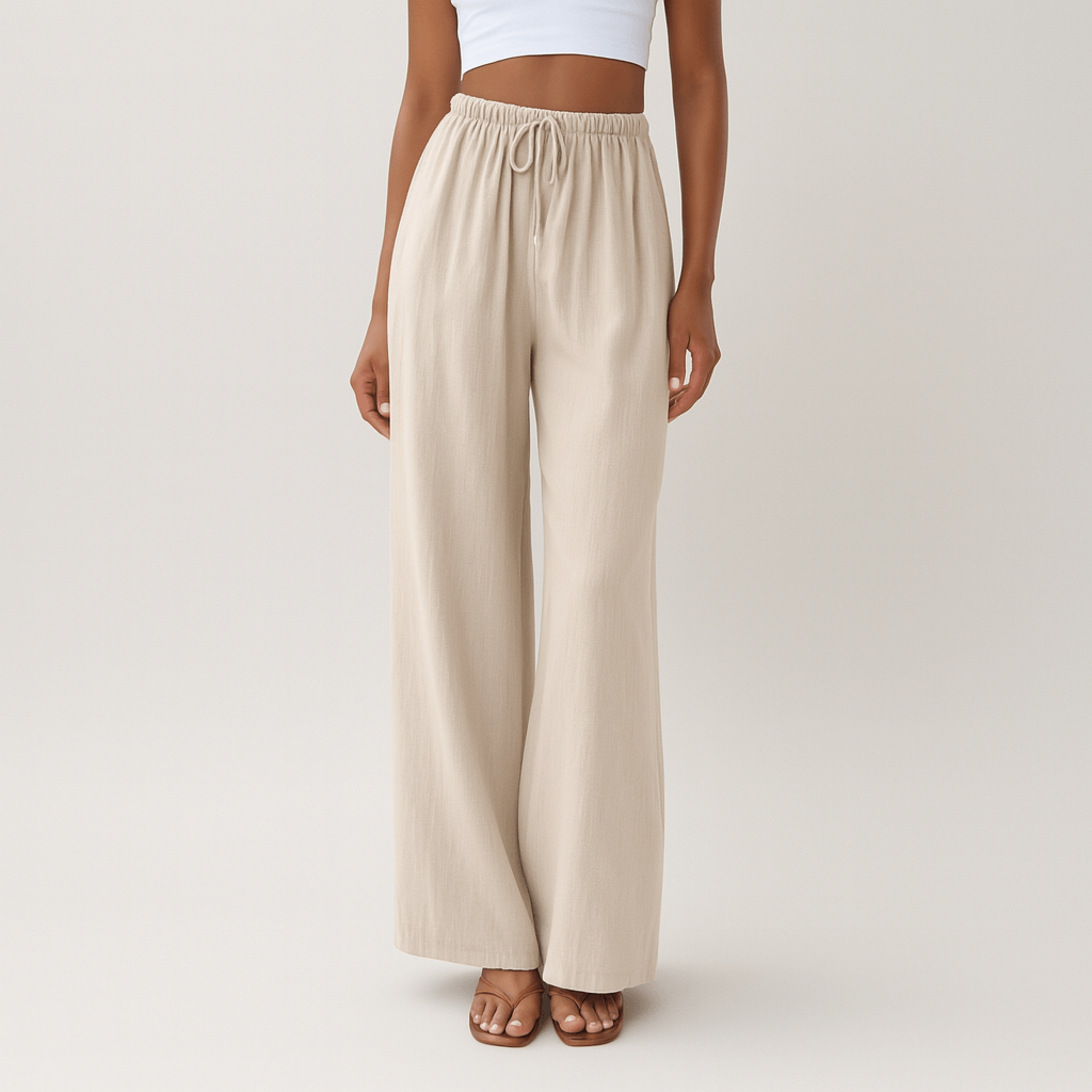 Rosgrove | Women - Elegant Trousers - Cotton and Linen Blend