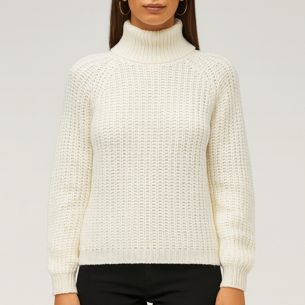 Rosgrove | Women - Ribbed Knit Turtleneck Jumper - Loose Fit