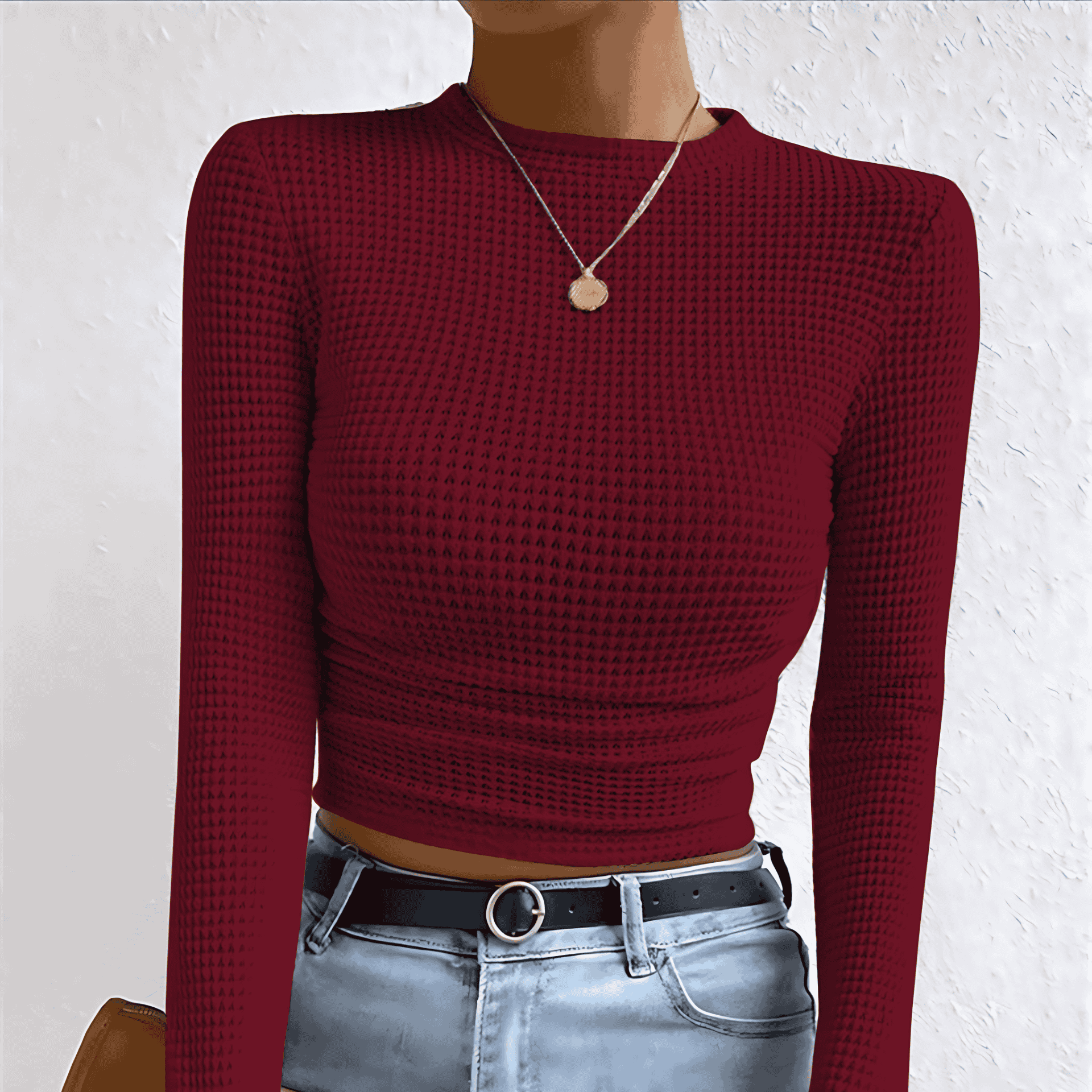 Rosgrove | Women - Slim Jumper - Waffle Stitch Knit Design