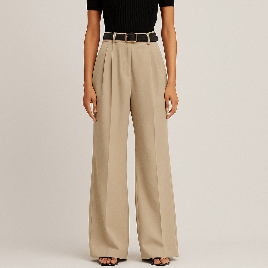 Rosgrove | Women - Wide Leg Trousers - Smooth Woven Fabric