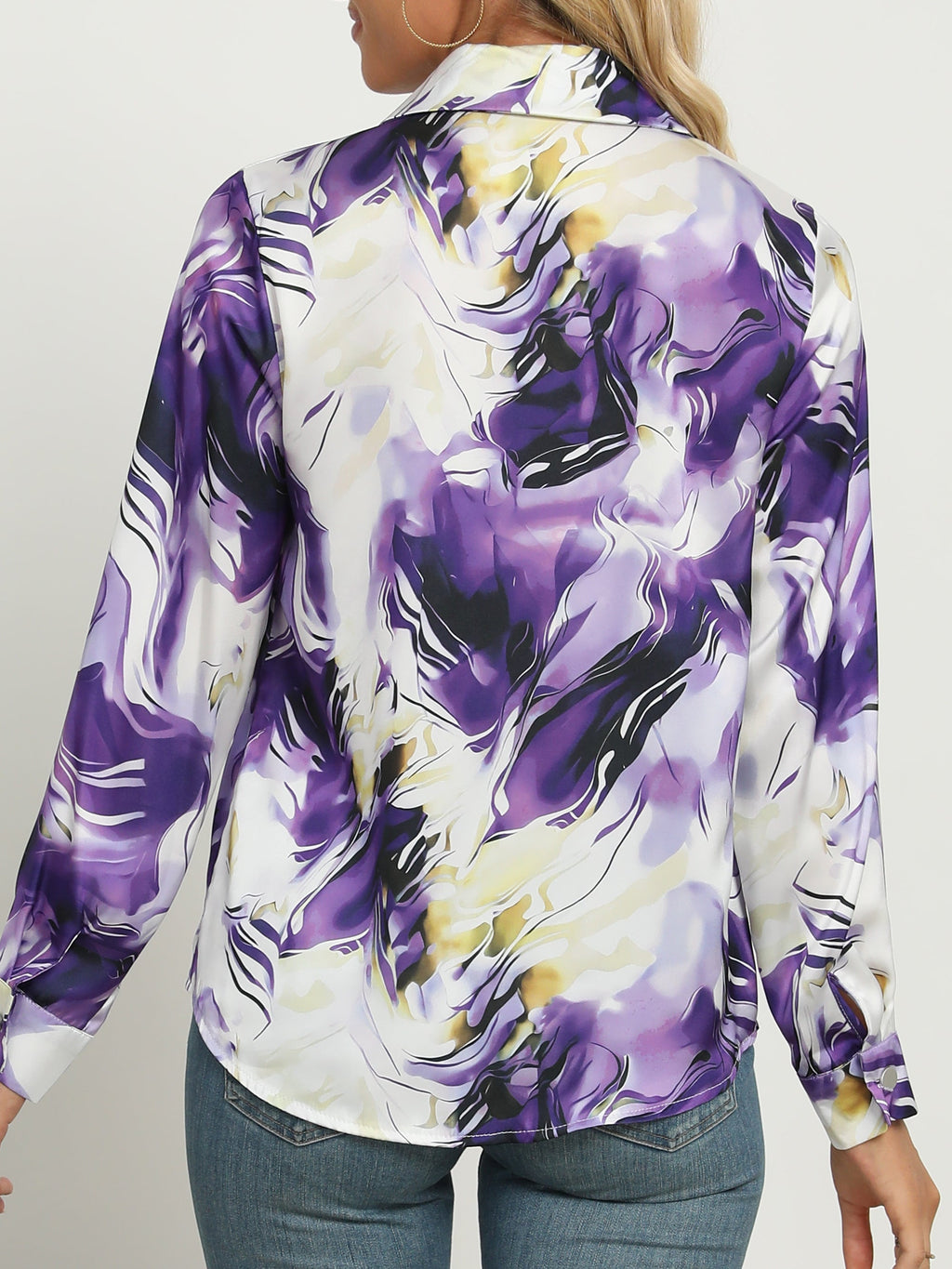 Rosgrove | Women - Shirt - Satin Fabric - Flowing Top