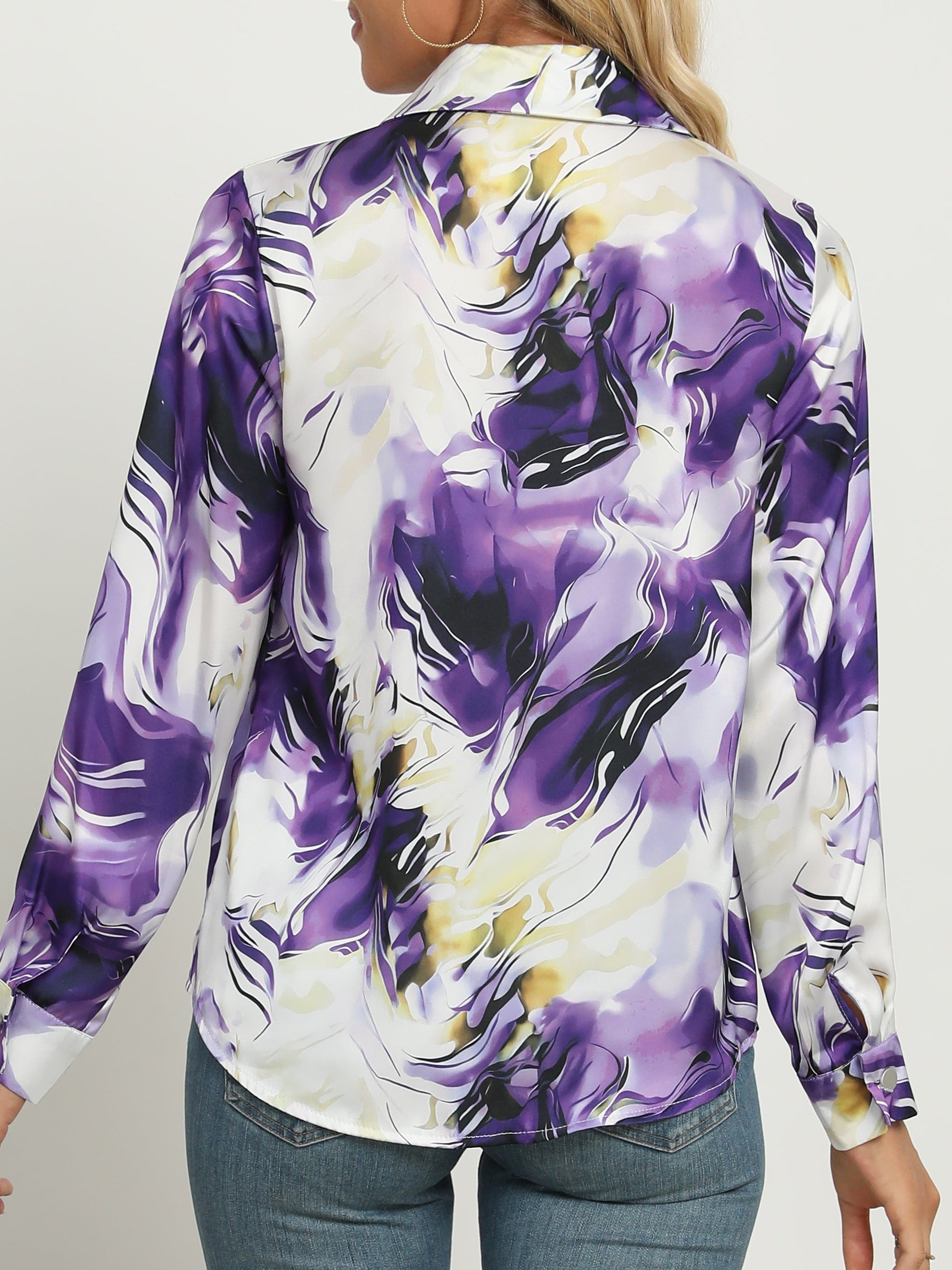 Rosgrove | Women - Shirt - Satin Fabric - Flowing Top