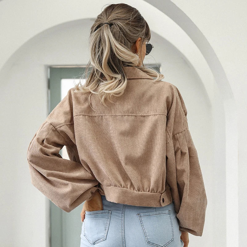 Rosgrove | Women - Short Corduroy Jacket - Stylish & Versatile