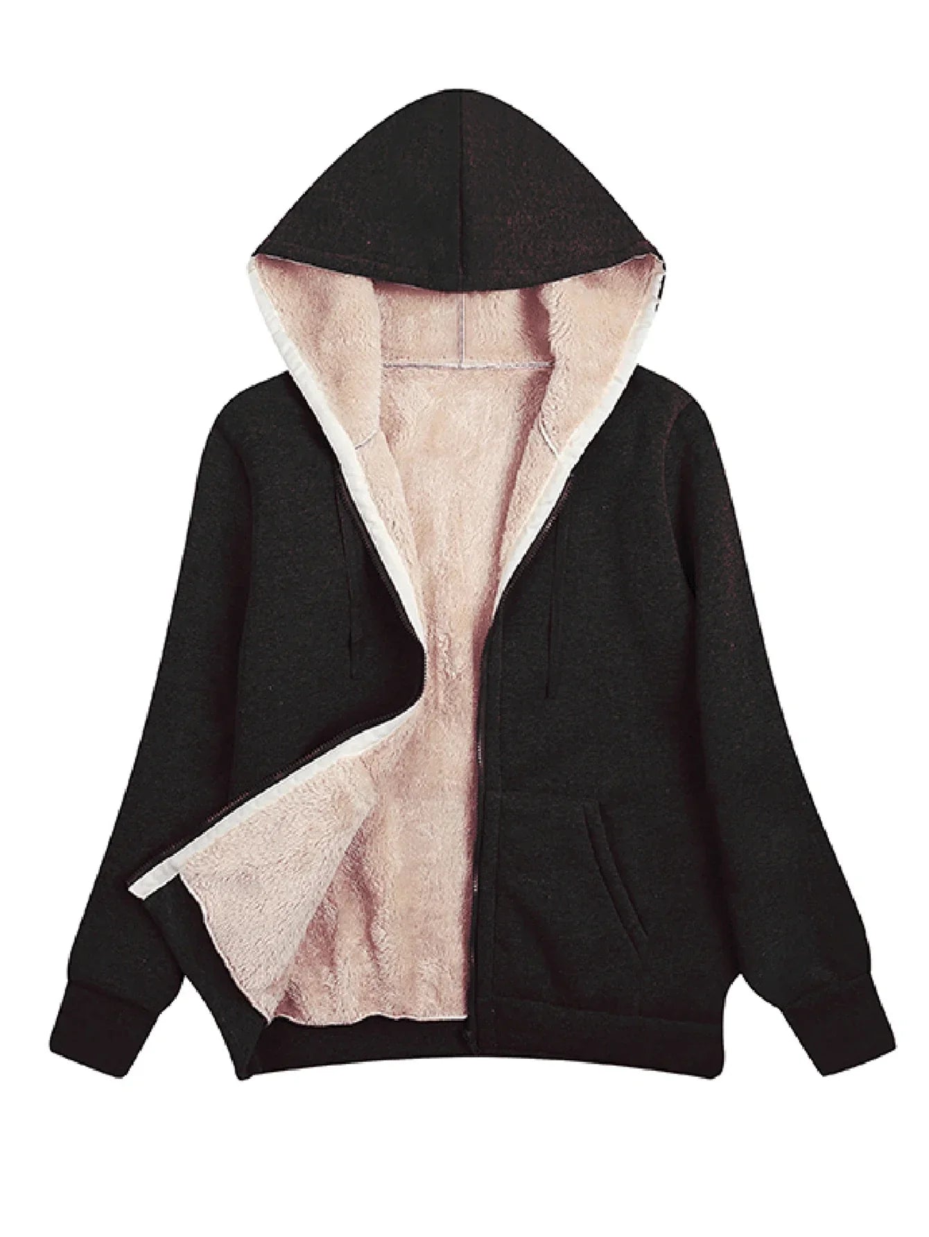 Rosgrove | Women - Hooded Fleece Jacket - Comfy Sleeves