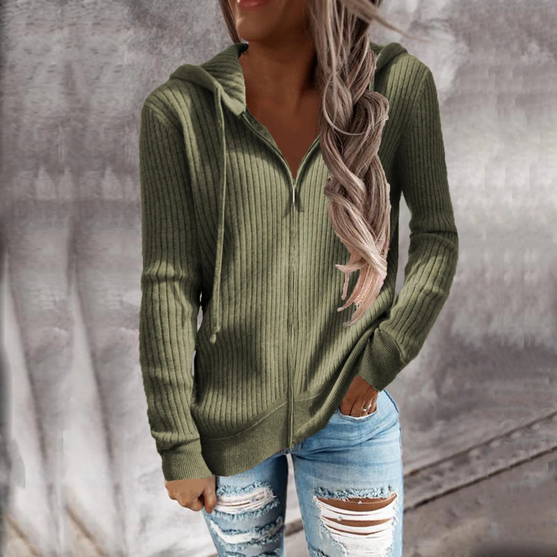 Rosgrove | Women - Zip-Up Winter Hoodie Sweatshirt - Cozy Style