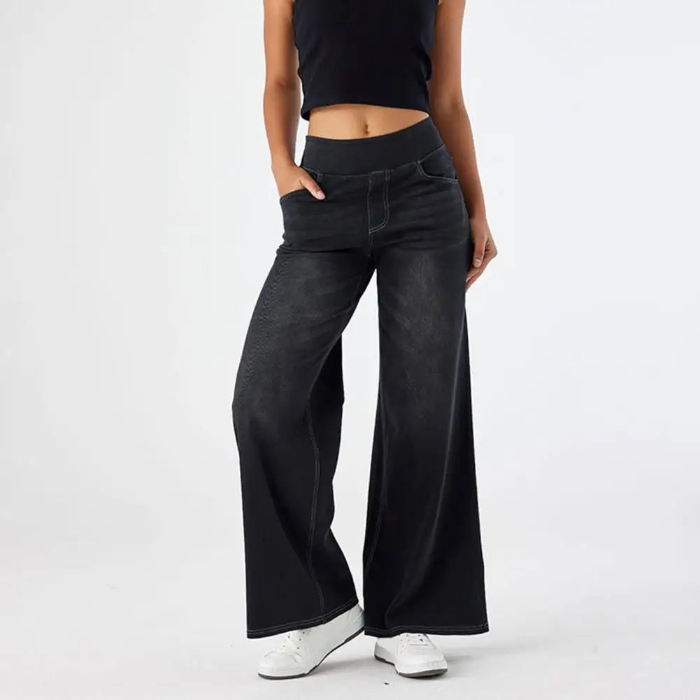 Rosgrove | Women - Wide Leg Jeans - Cotton Blend