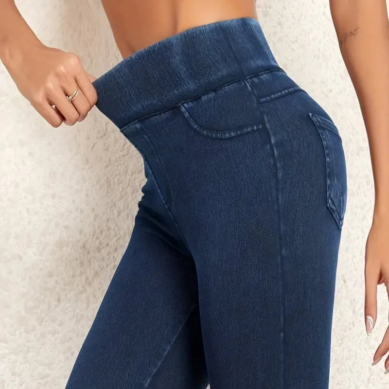 Rosgrove | Women - Stylish High Waist Jeggings - Trendy Fit