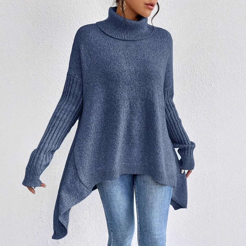 Rosgrove | Women - Relaxed Fit Turtleneck Jumper - Ribbed Cuffs