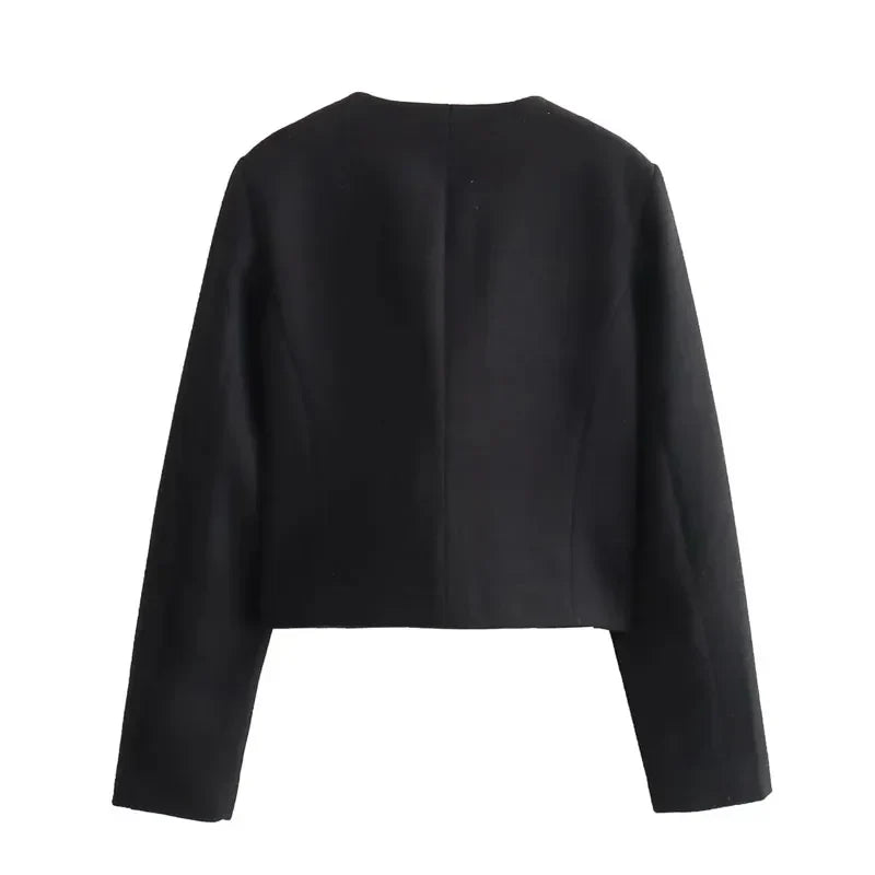 Rosgrove | Women - Cropped Bomber Jacket - Round Neck