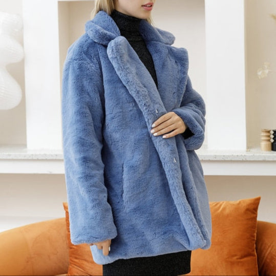 Rosgrove | Women - Oversized Soft Coat with Lapel Collar
