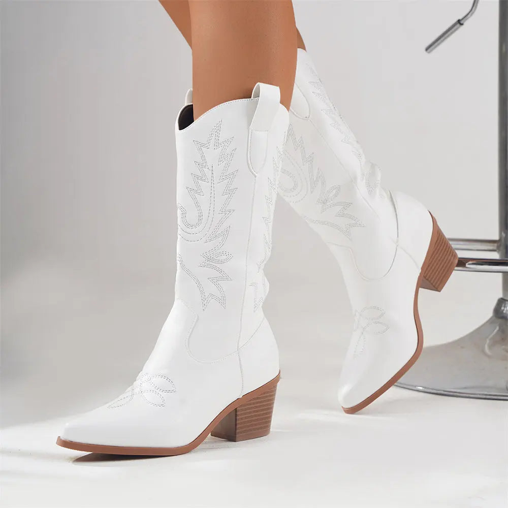 Rosgrove | Women - Cowboy Boots - Modern Block Heel