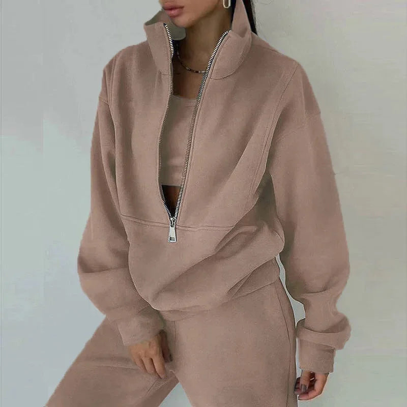 Rosgrove | Women - Casual Winter Set - Cozy Sweatshirt & Trousers