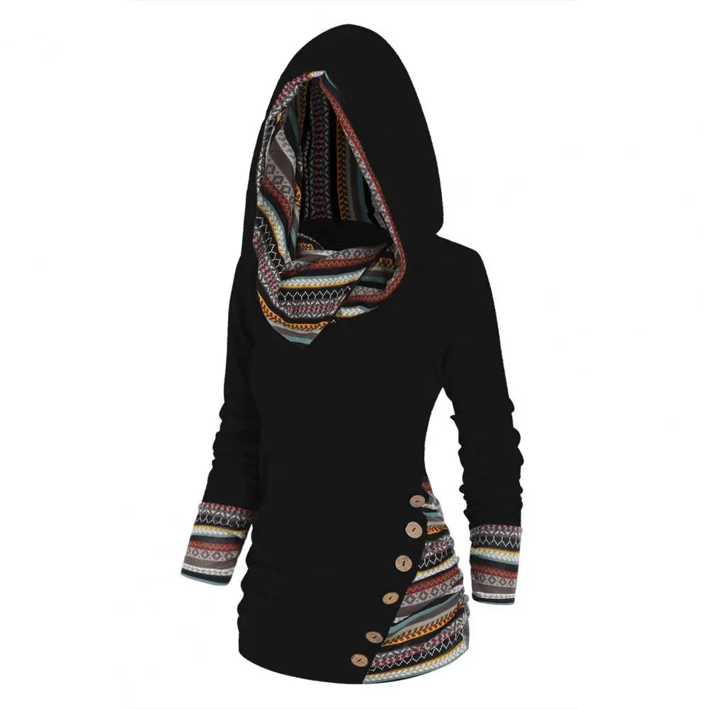 Rosgrove | Women - Ethno-Style Hooded Winter Sweatshirt