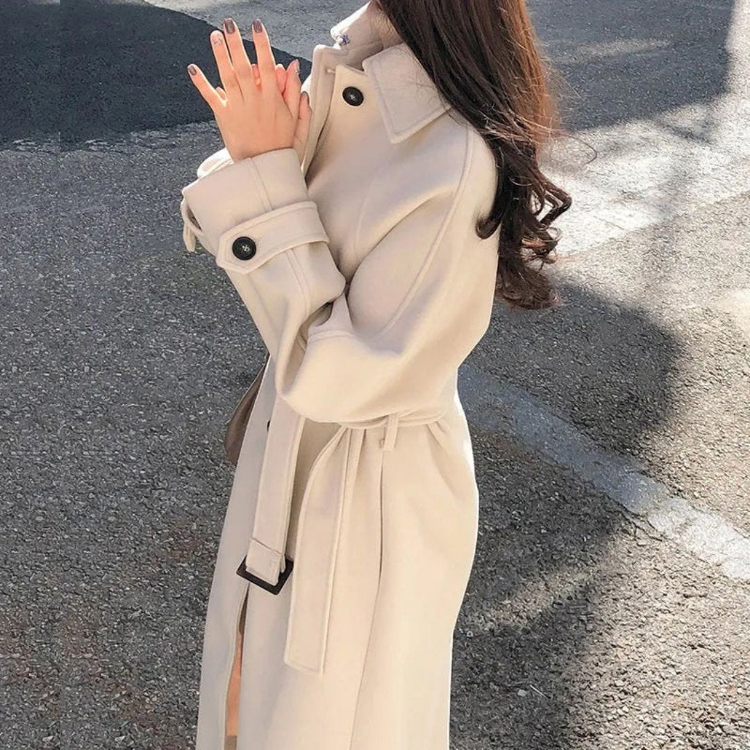 Rosgrove | Women - Long Warm Trench Coat - Classic Style