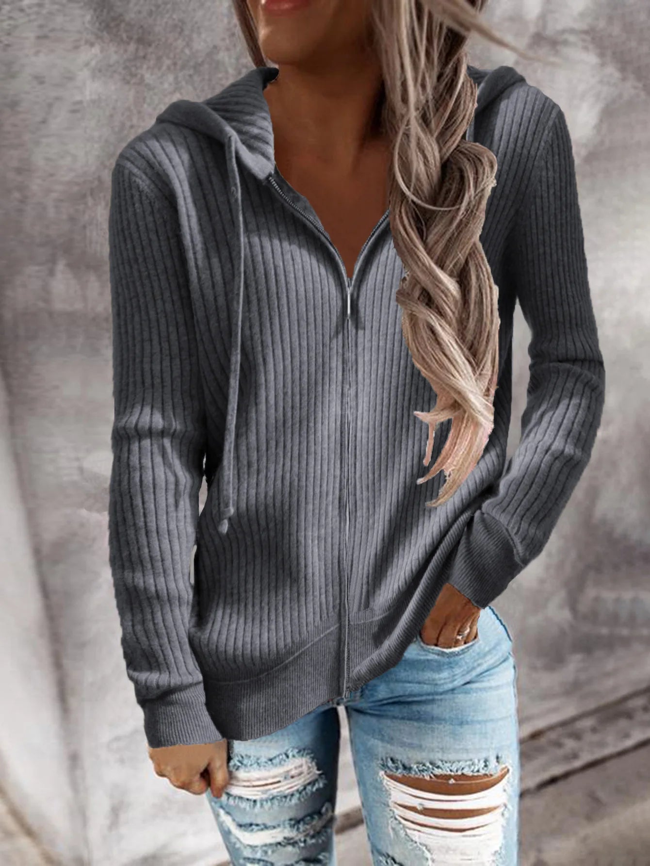 Rosgrove | Women - Zip-Up Winter Hoodie Sweatshirt - Cozy Style