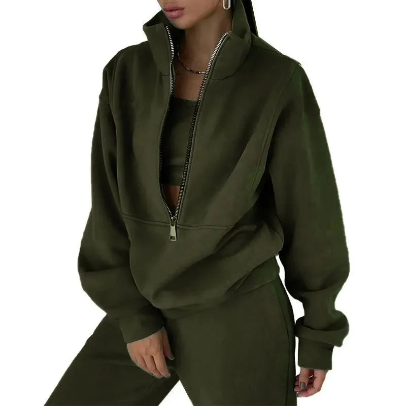 Rosgrove | Women - Casual Winter Set - Cozy Sweatshirt & Trousers