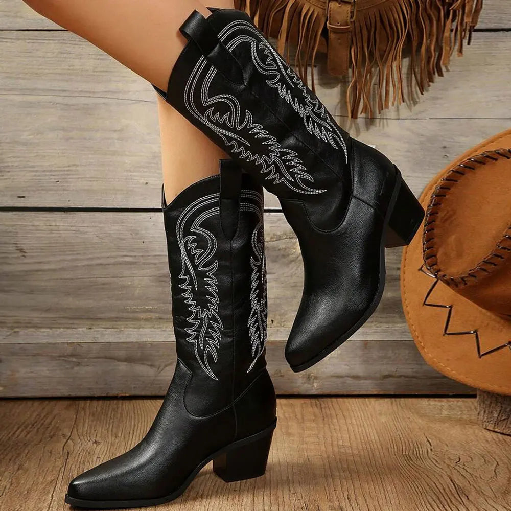 Rosgrove | Women - Cowboy Boots - Modern Block Heel