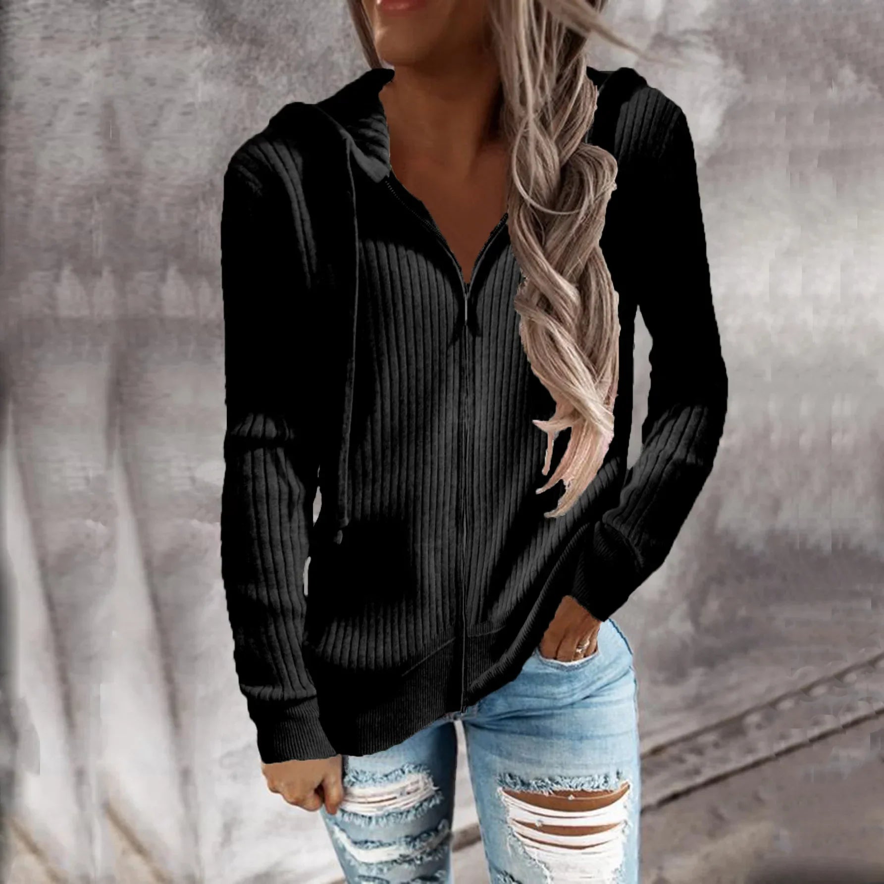 Rosgrove | Women - Zip-Up Winter Hoodie Sweatshirt - Cozy Style