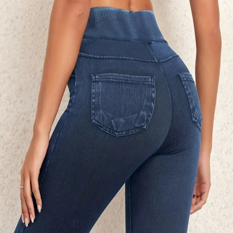 Rosgrove | Women - Stylish High Waist Jeggings - Trendy Fit