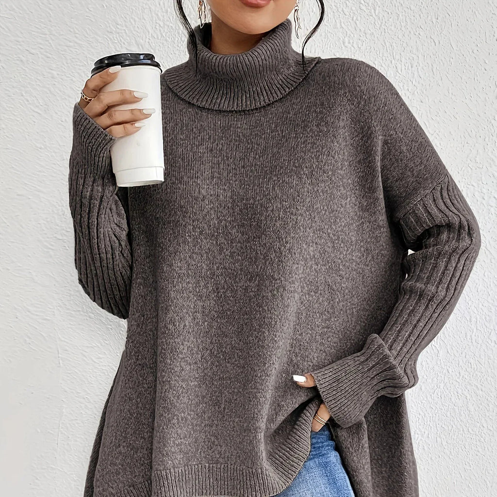 Rosgrove | Women - Relaxed Fit Turtleneck Jumper - Ribbed Cuffs