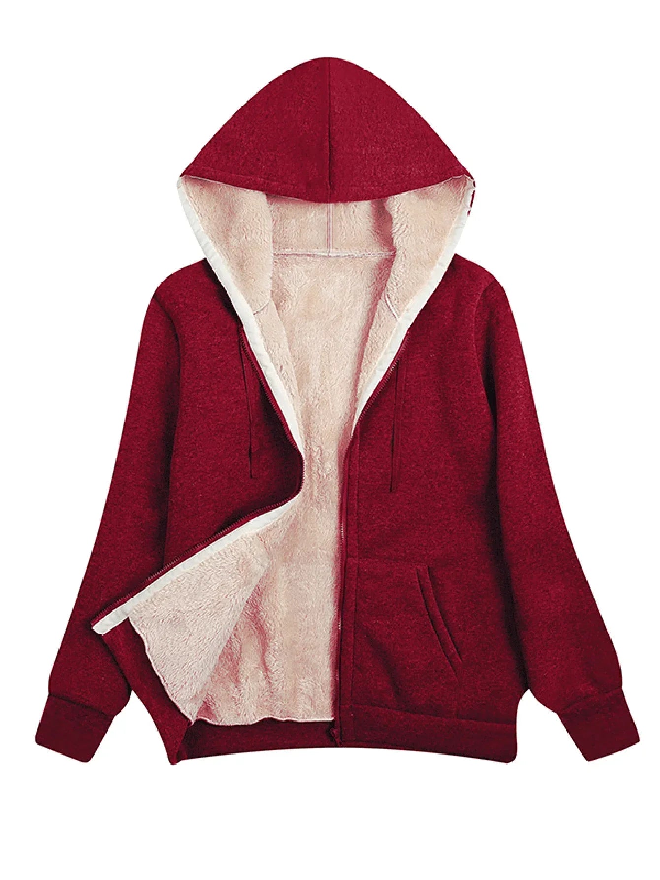 Rosgrove | Women - Hooded Fleece Jacket - Comfy Sleeves
