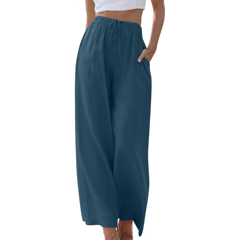 Rosgrove | Women - Elegant Trousers - Cotton and Linen Blend