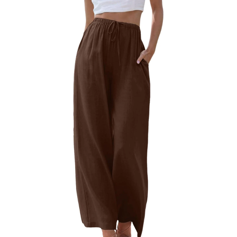 Rosgrove | Women - Elegant Trousers - Cotton and Linen Blend
