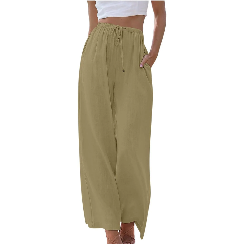 Rosgrove | Women - Elegant Trousers - Cotton and Linen Blend