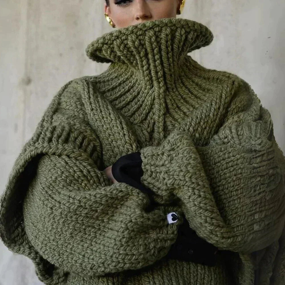 Rosgrove | Women - Chunky Knit Turtleneck Jumper - Oversized