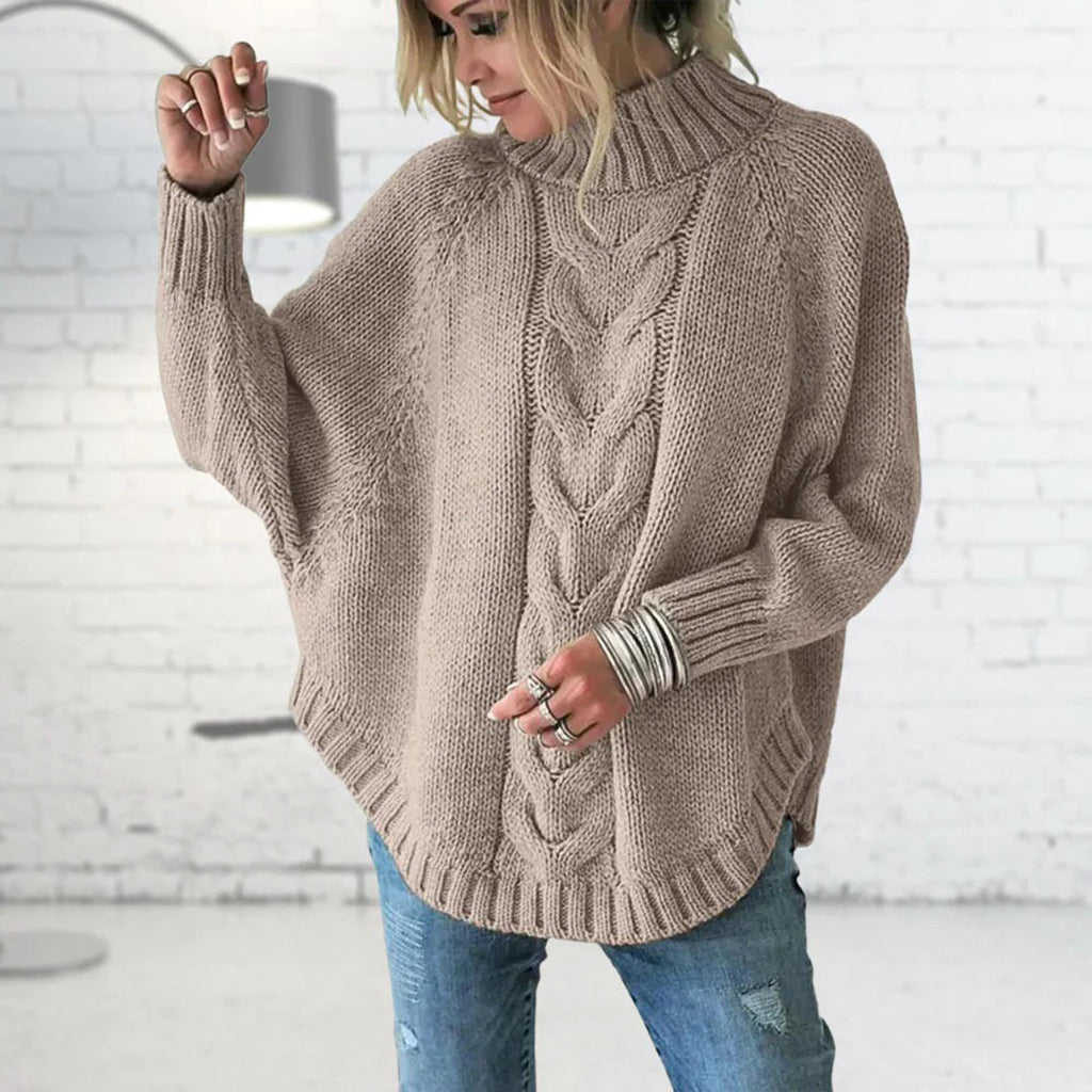 Rosgrove | Women - Funnel Collar Jumper - Cable Knit Style