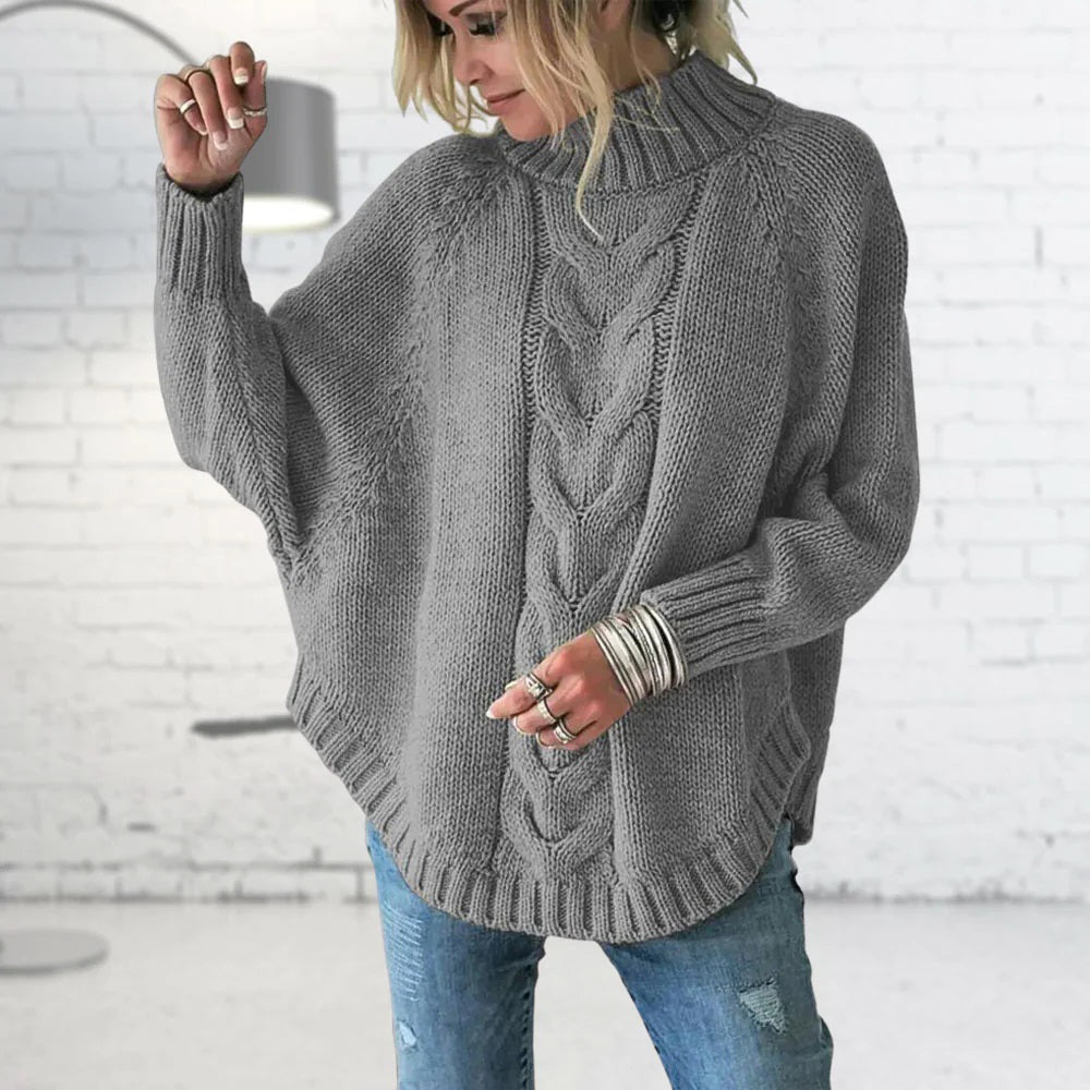 Rosgrove | Women - Funnel Collar Jumper - Cable Knit Style