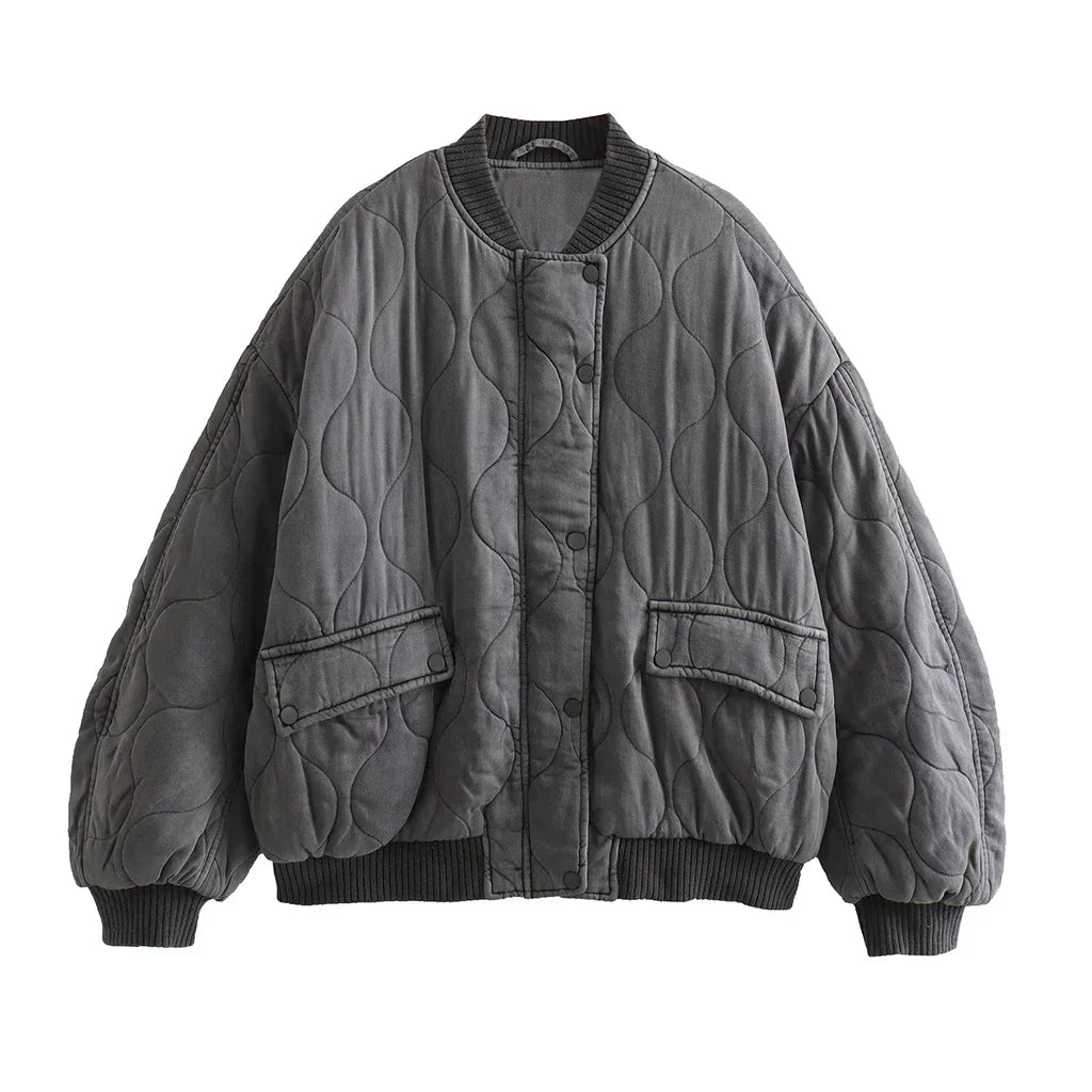 Rosgrove | Women - Loose Fit Winter Jacket - Quilted Design