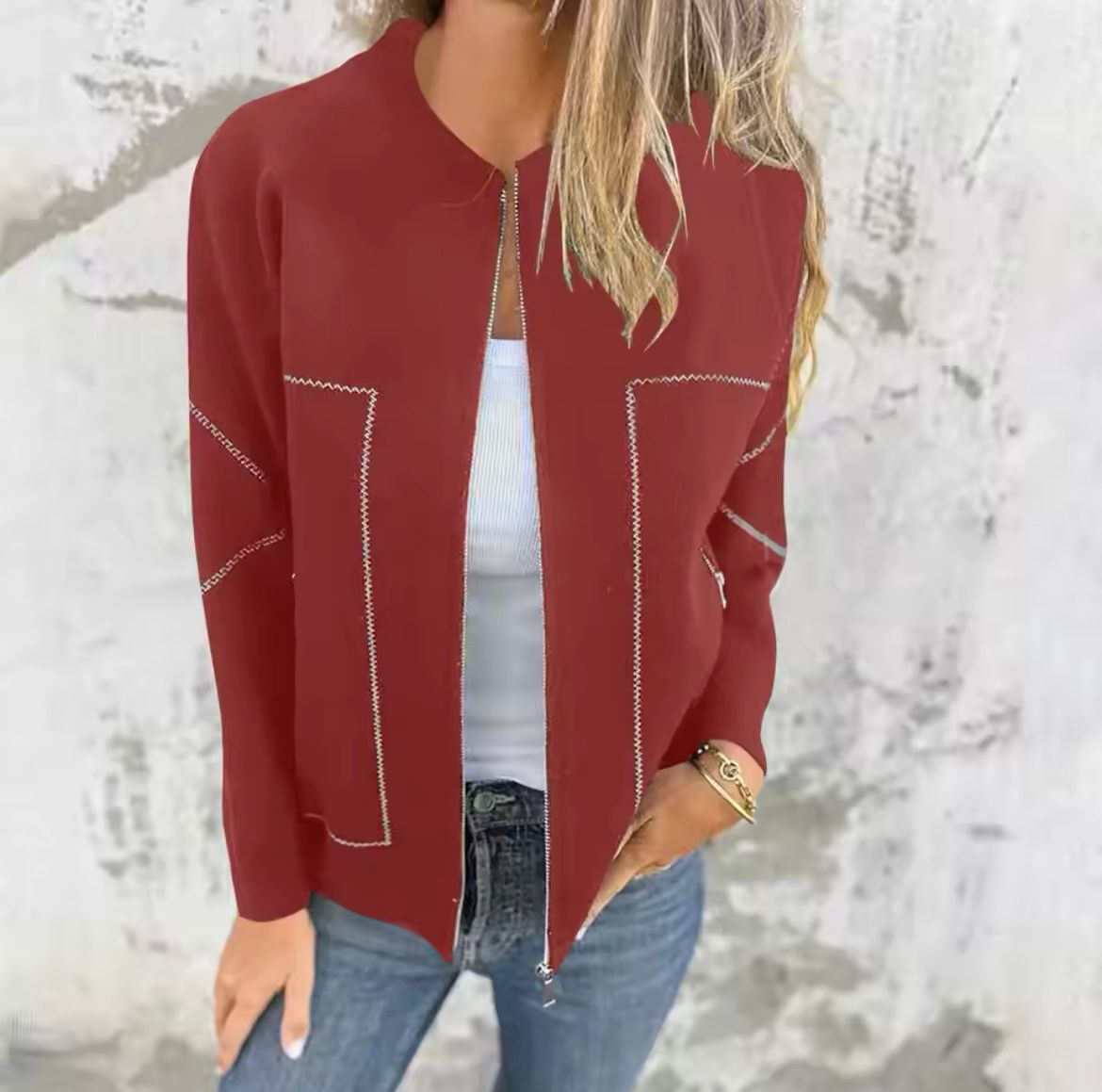 Rosgrove | Women - Stylish Zipper Jacket - Comfortable Fabric