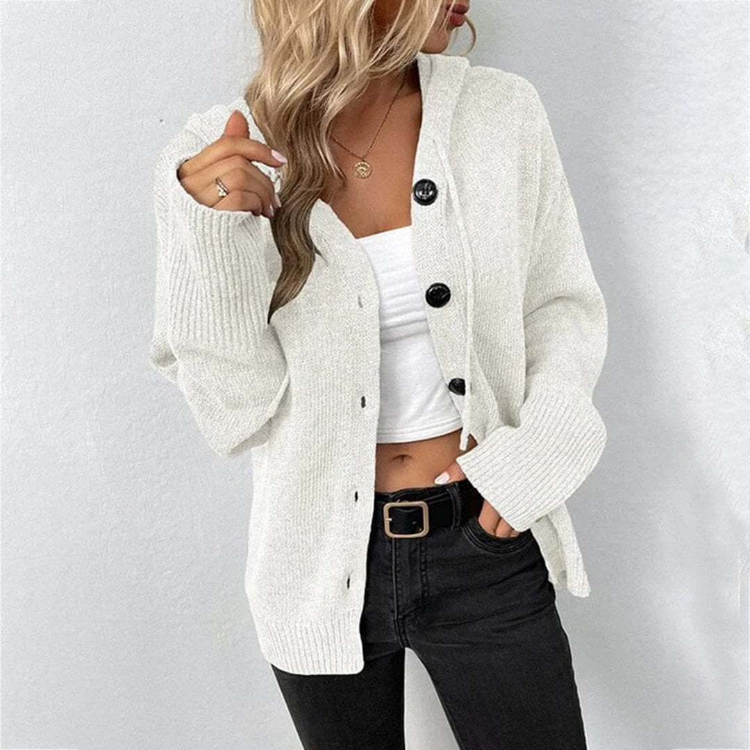 Rosgrove | Women - Hooded Knit Cardigan - Cozy Stylish