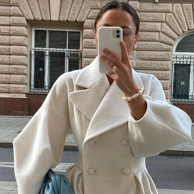 Rosgrove | Women - Double Breasted Coat with Wide Collar