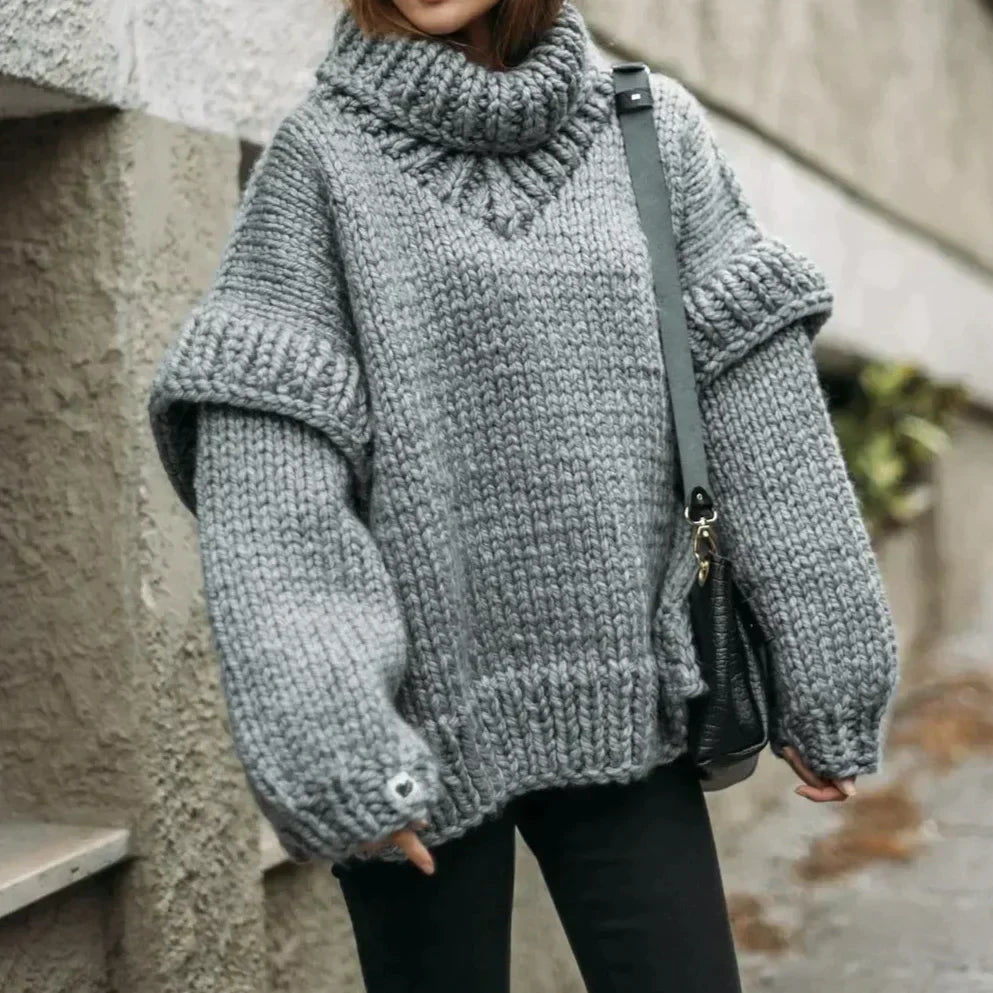 Rosgrove | Women - Chunky Knit Turtleneck Jumper - Oversized