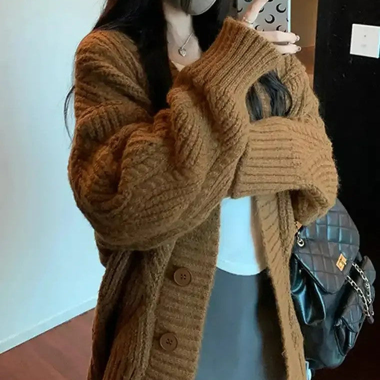 Rosgrove | Women - V-neck Chunky Knit Cardigan