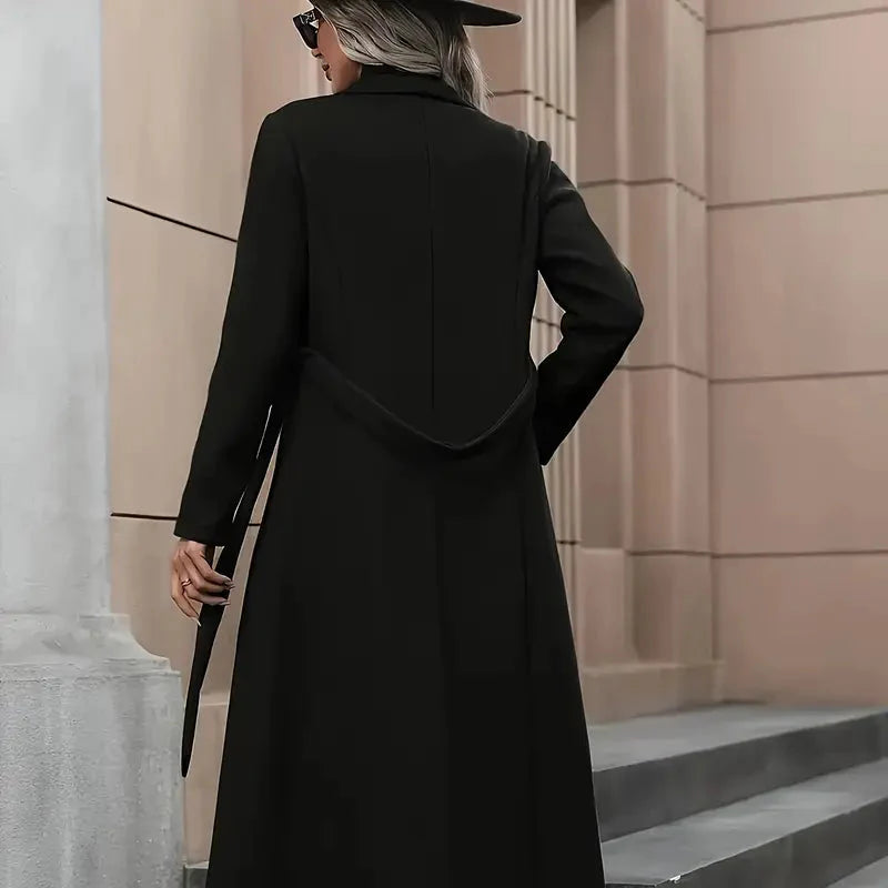 Rosgrove | Women - Long Belted Trench Coat - Tailored Fit